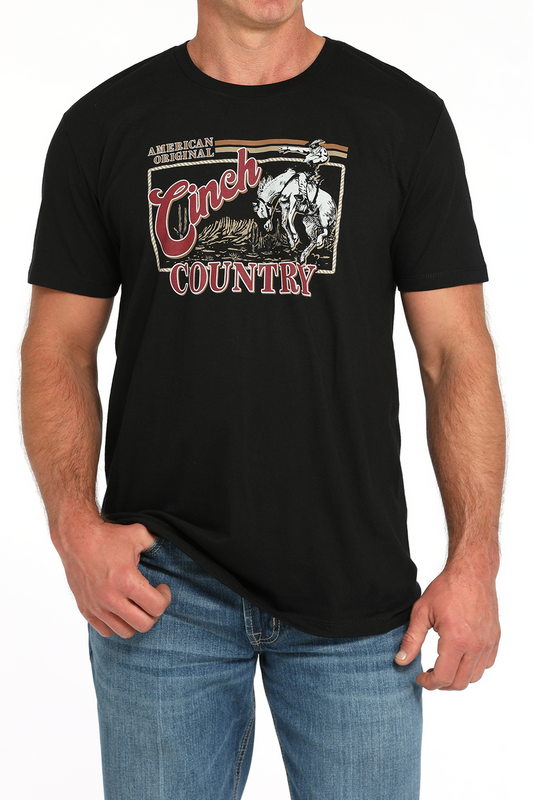 Shirts Mens Cinch Tee Short Sleeve Black MTT1690687