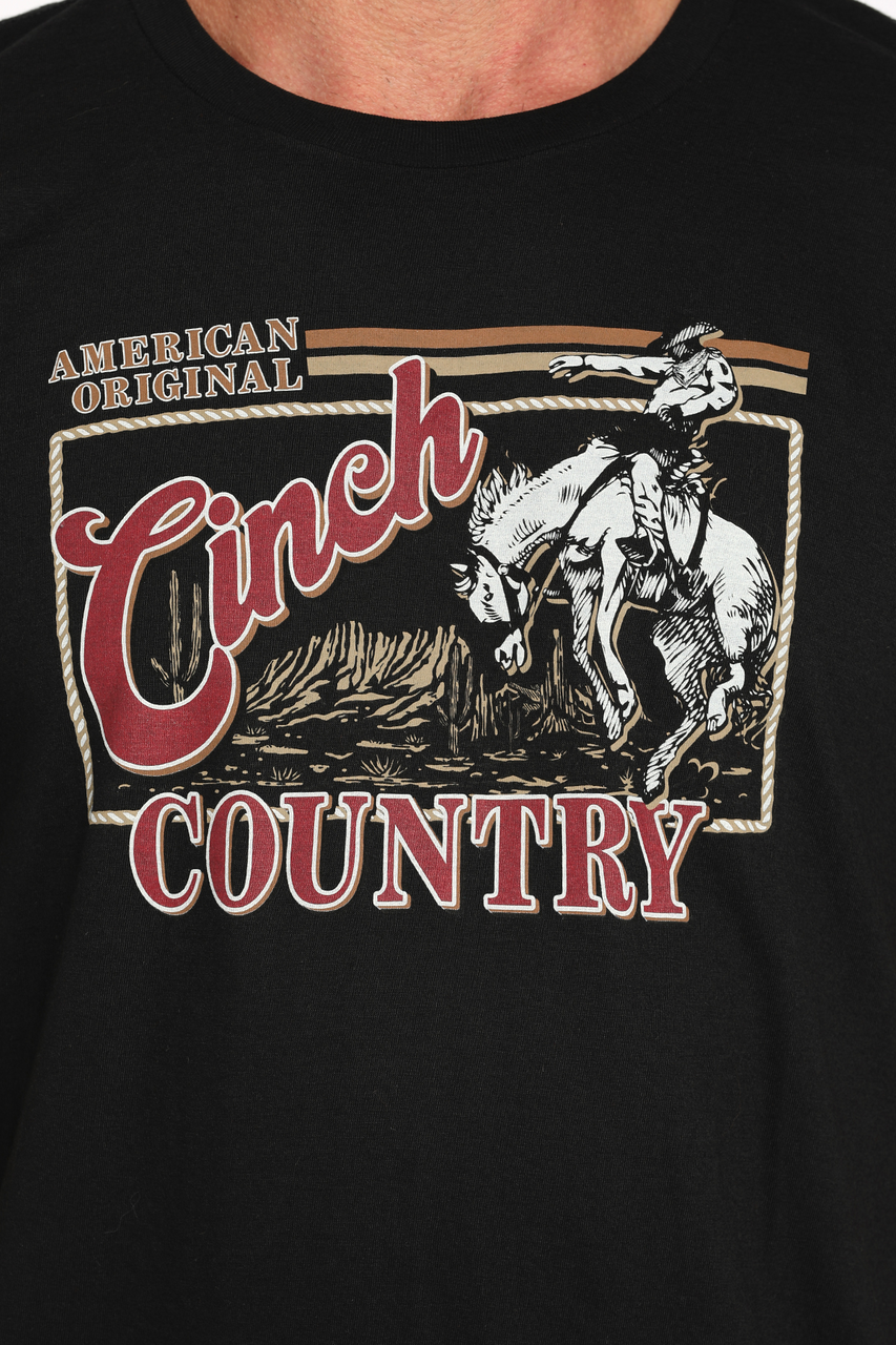 Shirts Mens Cinch Tee Short Sleeve Black MTT1690687