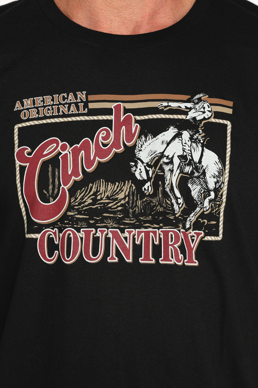 Shirts Mens Cinch Tee Short Sleeve Black MTT1690687