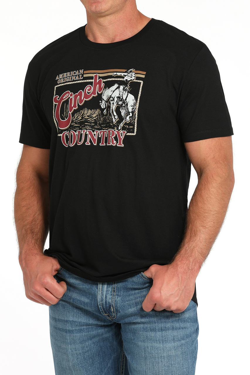 Shirts Mens Cinch Tee Short Sleeve Black MTT1690687