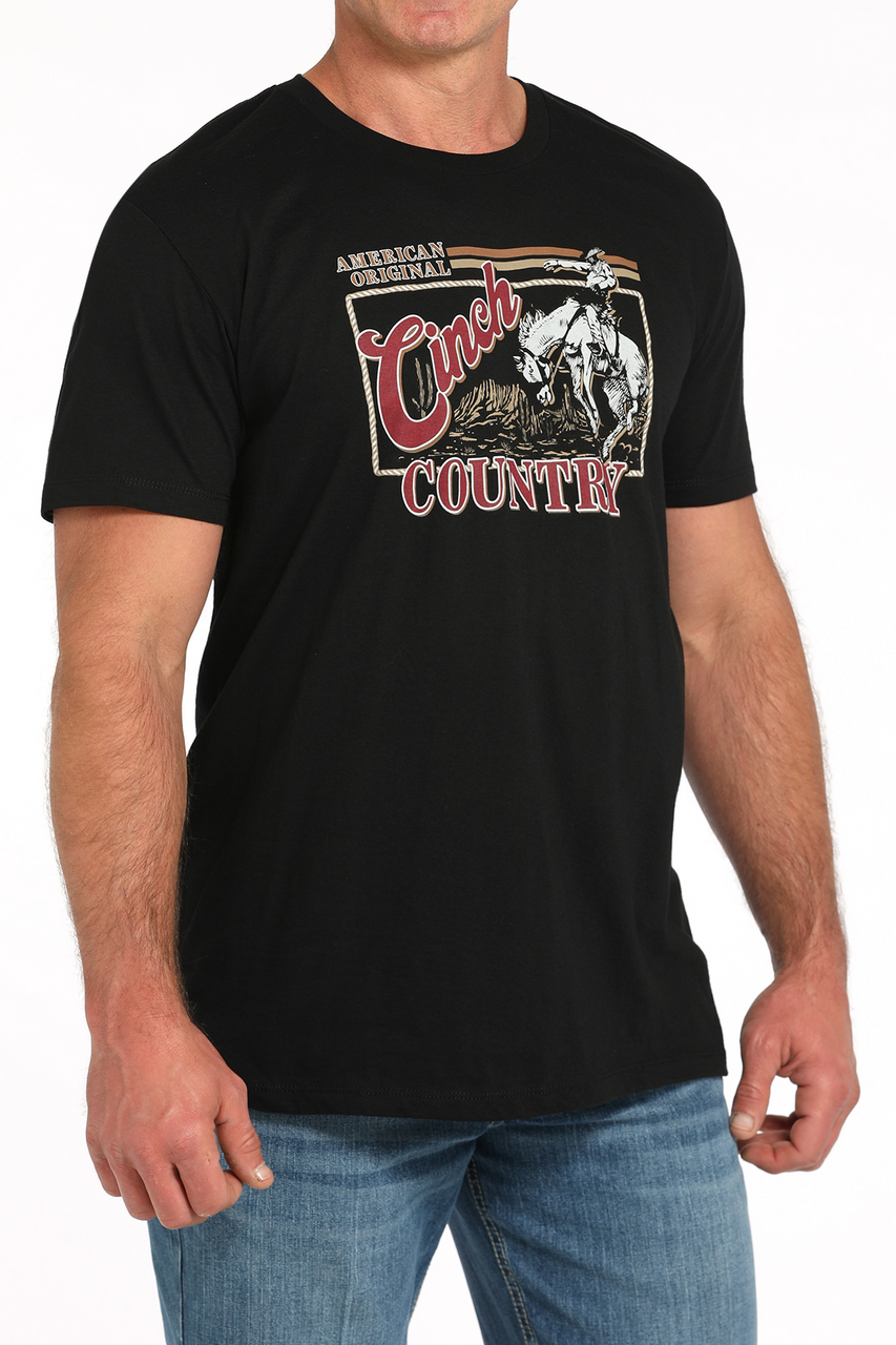 Shirts Mens Cinch Tee Short Sleeve Black MTT1690687