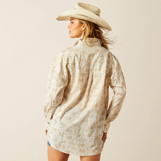 Shirts Women’s Ariat Overshirt Long Sleeve Poppy Summer 10060393