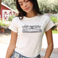 Shirts Women’s White Saddle  Graphic Tee CTK7539002