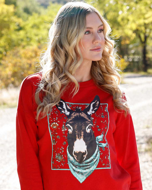 Outerwear Women’s Cruel Girl Red Burrow Sweater CWK7502003
