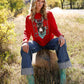 Outerwear Women’s Cruel Girl Red Burrow Sweater CWK7502003
