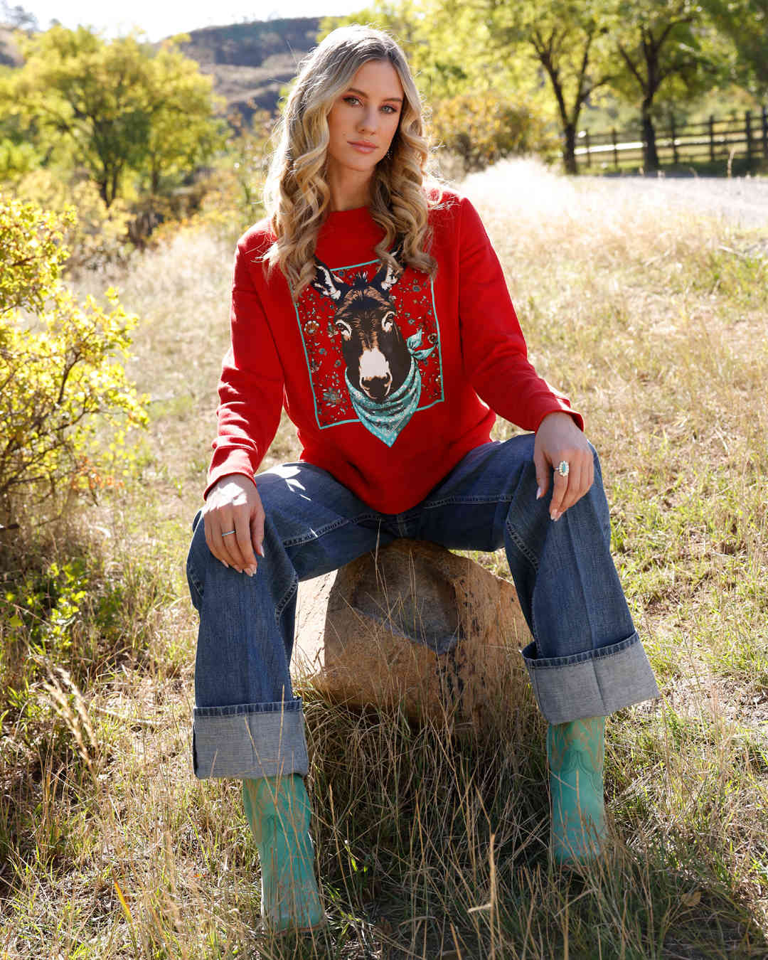 Outerwear Women’s Cruel Girl Red Burrow Sweater CWK7502003