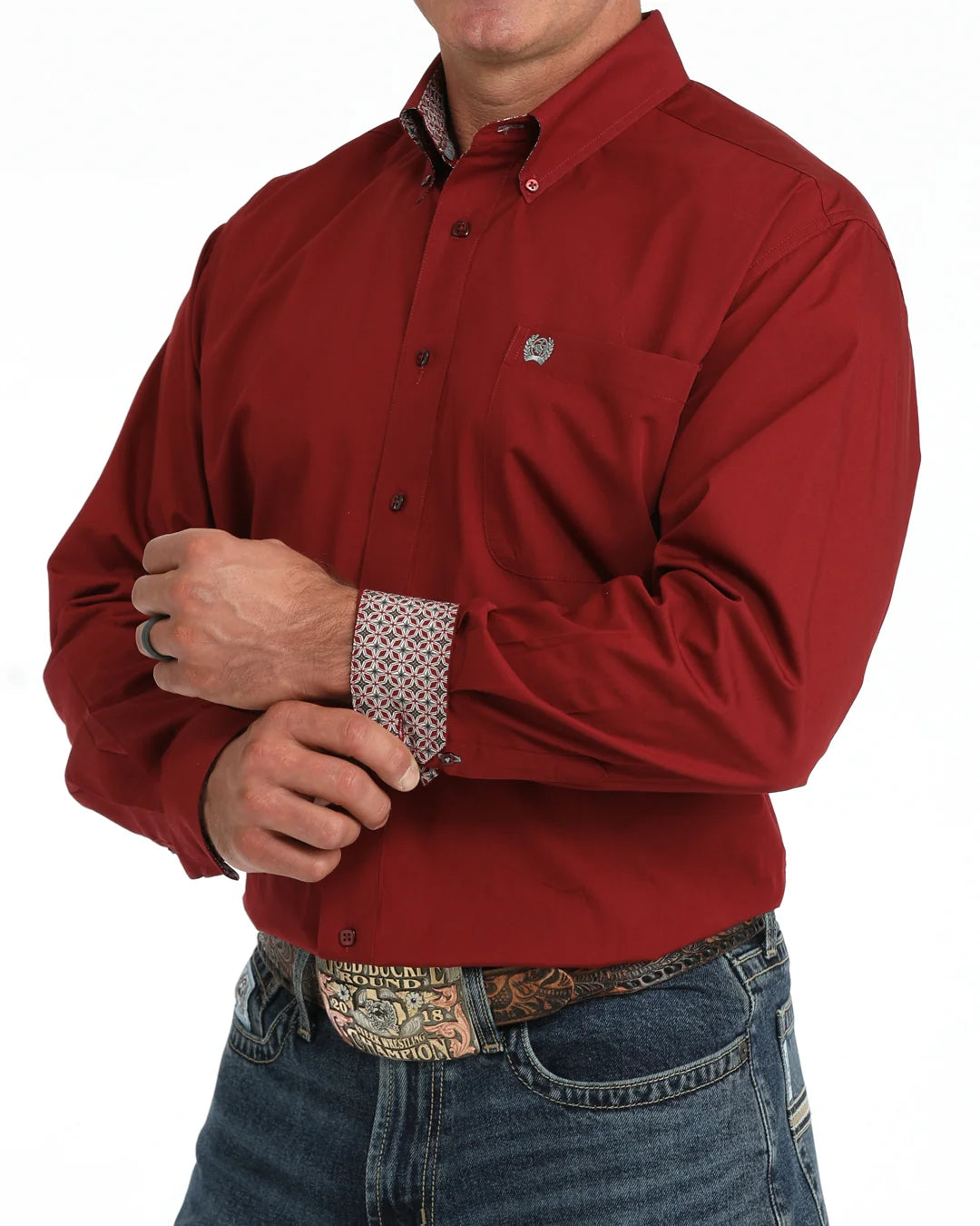 Shirts Men’s Cinch Long Sleeve Square Button Up MTW1106139