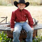 Shirts Boys Long Sleeve Button Up Burgundy MTW7060426