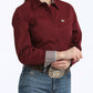 Shirts Women’s Cinch Stretch Long Sleeve Solid Color Burgundy MSW9164262