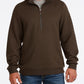Outerwear Men’s Cinch 1/2 Zip Pullover Sweater Brown MWK1957002