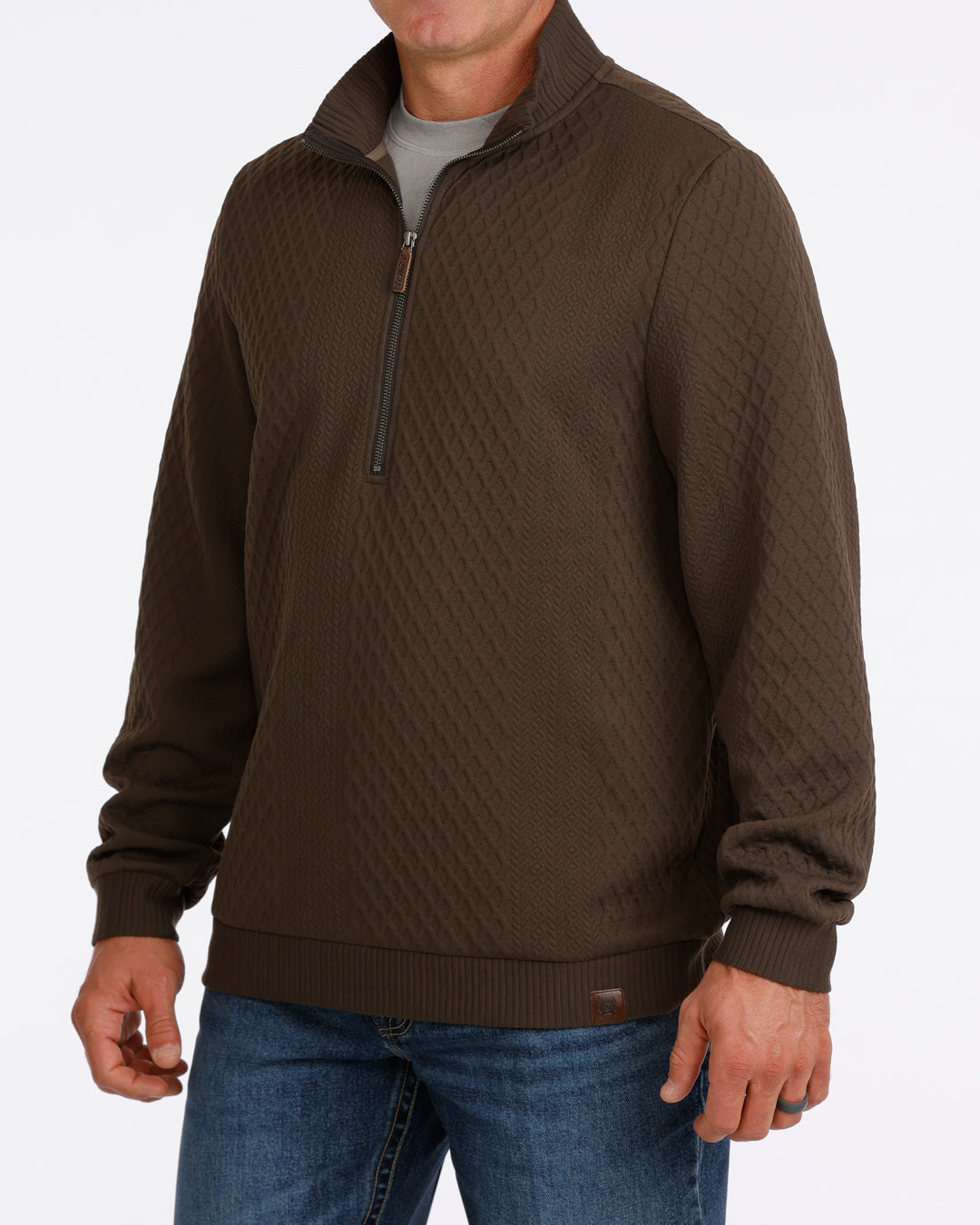 Outerwear Men’s Cinch 1/2 Zip Pullover Sweater Brown MWK1957002