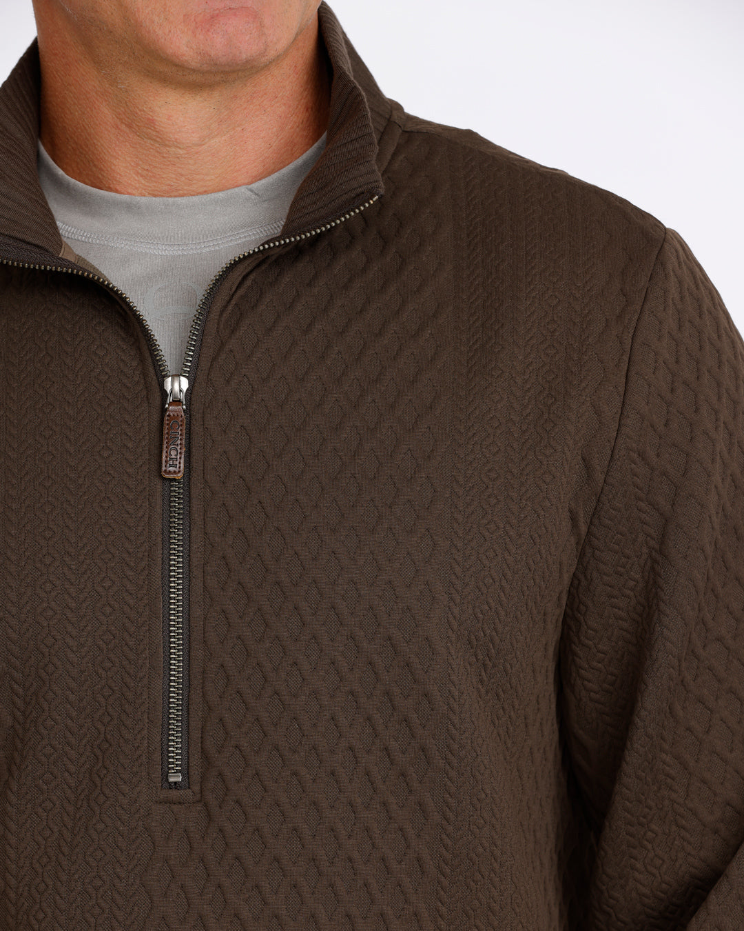Outerwear Men’s Cinch 1/2 Zip Pullover Sweater Brown MWK1957002