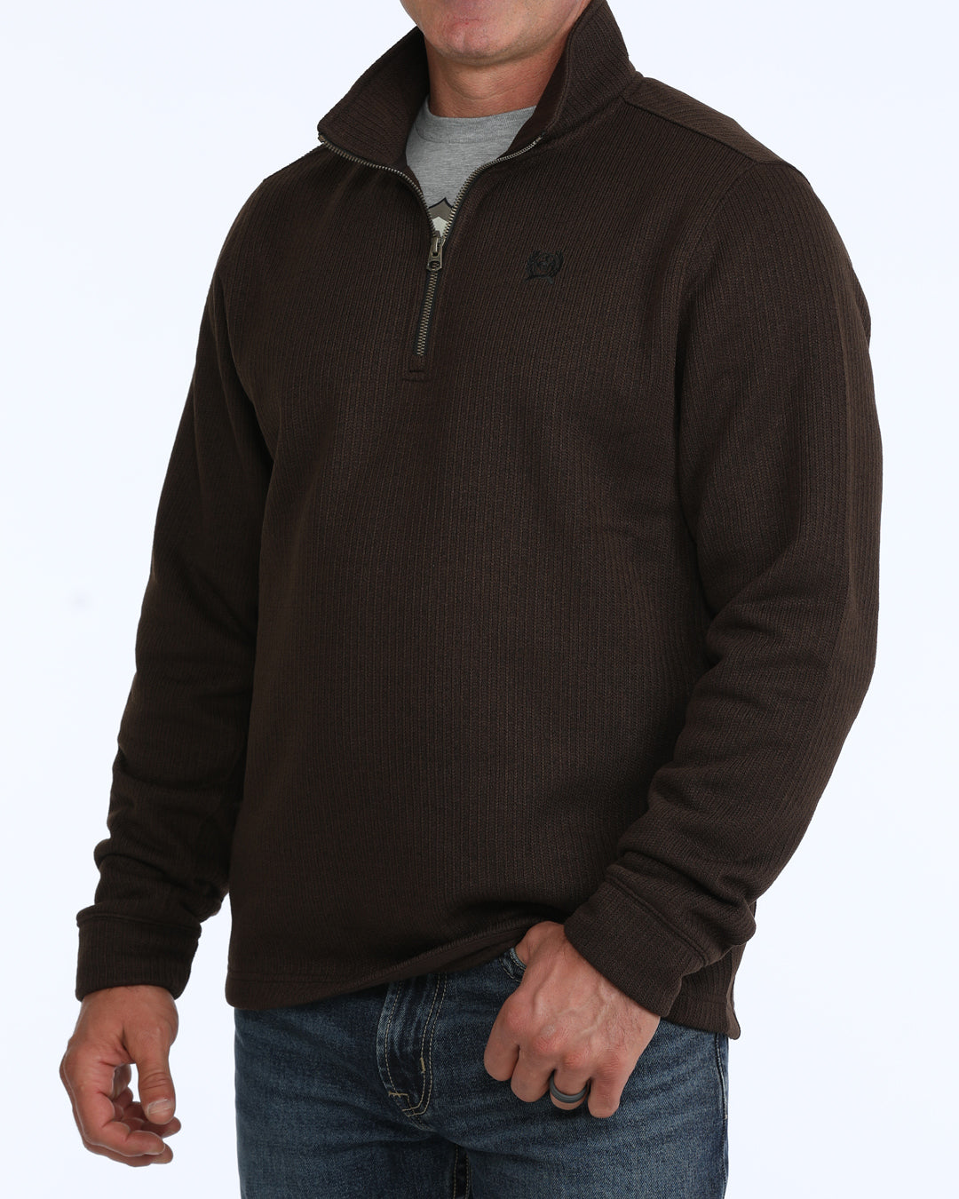 Outerwear Men’s Cinch Brown 1/4 Zip Pullover MWK1080022