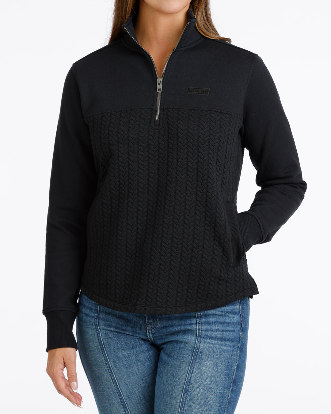 Outerwear Women’s 1/4 Zip Pullover Black MAK9936002