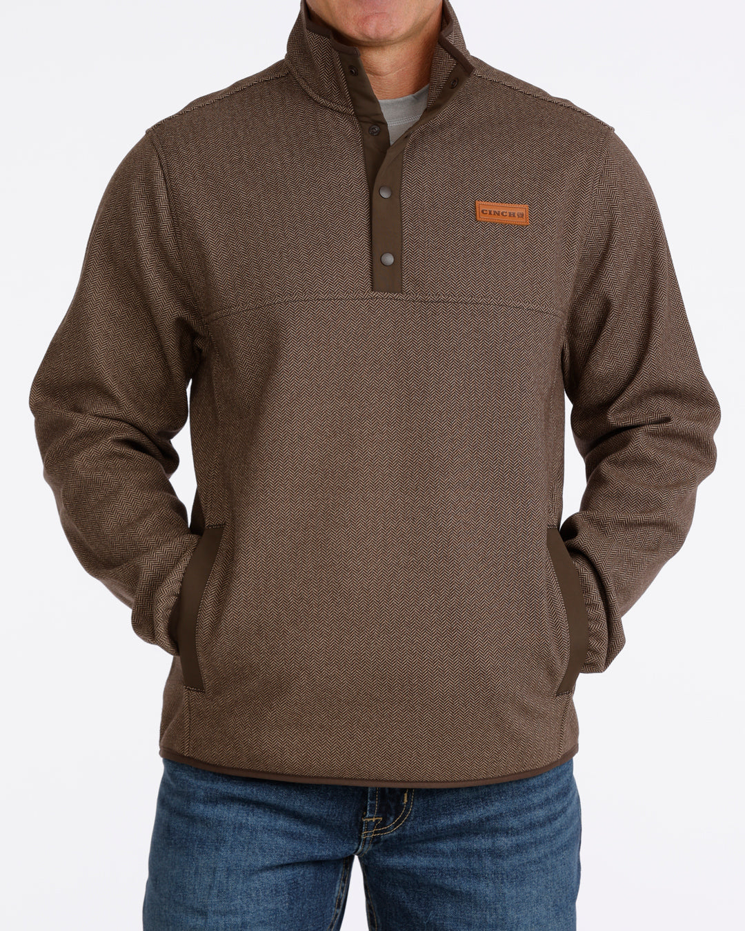 Outerwear Men’s Cinch 1/4 Snap Brown MWK1534011