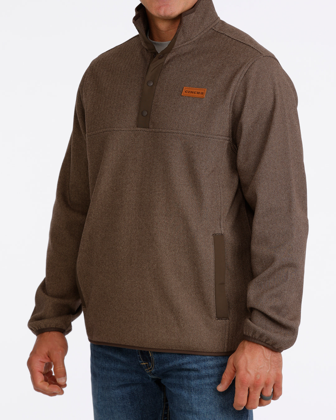 Outerwear Men’s Cinch 1/4 Snap Brown MWK1534011