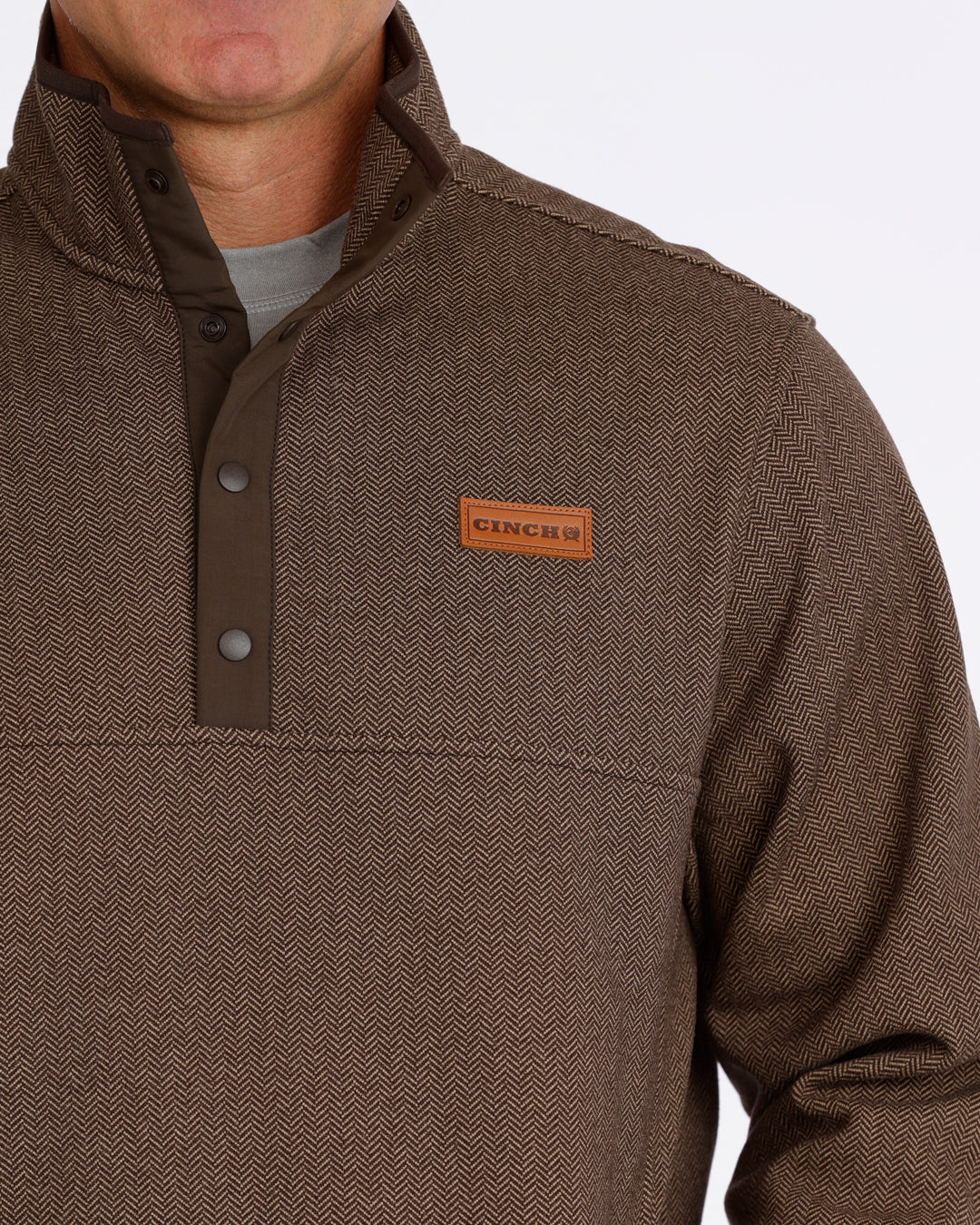 Outerwear Men’s Cinch 1/4 Snap Brown MWK1534011