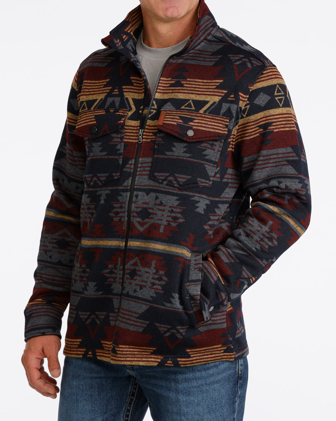 Outerwear Men’s Cinch Sweater Knit Shirt Jacket MWJ1907005