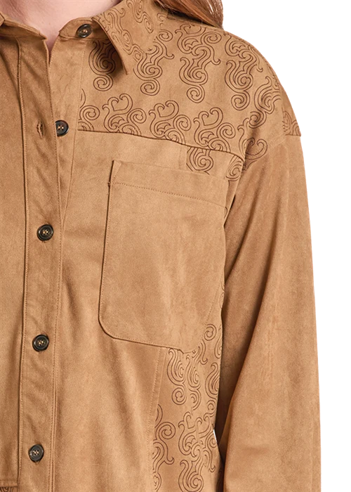 Outerwear Women’s Panhandle Printed Microsuede Shirt LWB2S09664