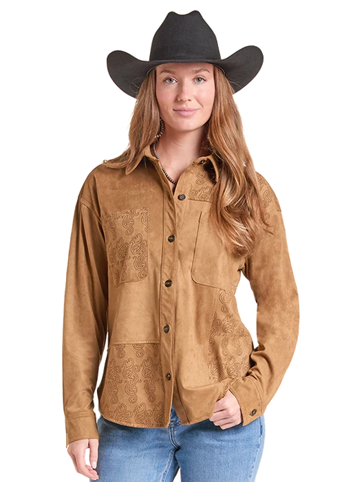 Outerwear Women’s Panhandle Printed Microsuede Shirt LWB2S09664