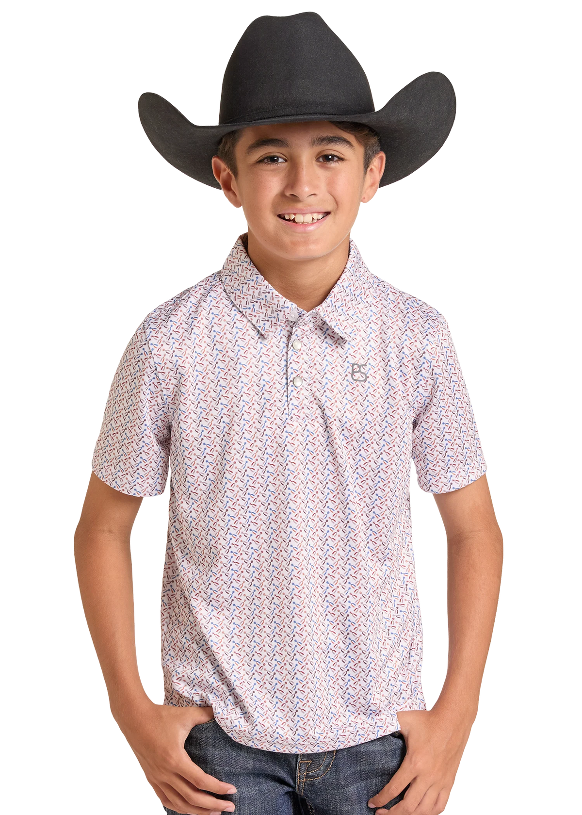 Shirts Boys Panhandel  Polo Spur Print TB51T09513