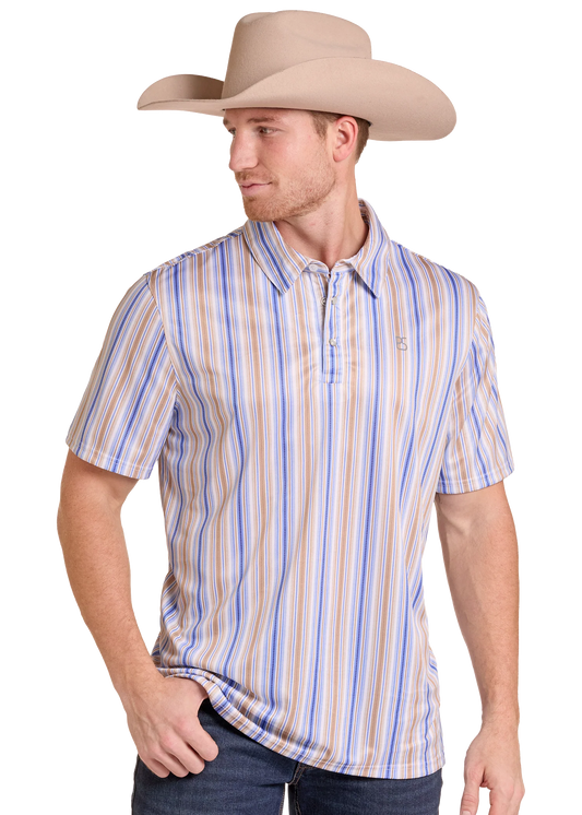 Shirts Men’s Panhandle S.S Striped Polo Snap TM51T09510