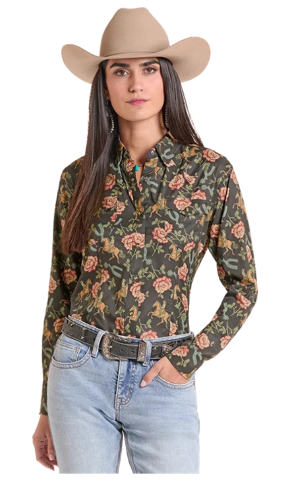 Shirts Women’s  Tek Western Floral Print BWN2S09764