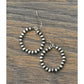 721303 1” 4mm Western Bead Hoop Earrings