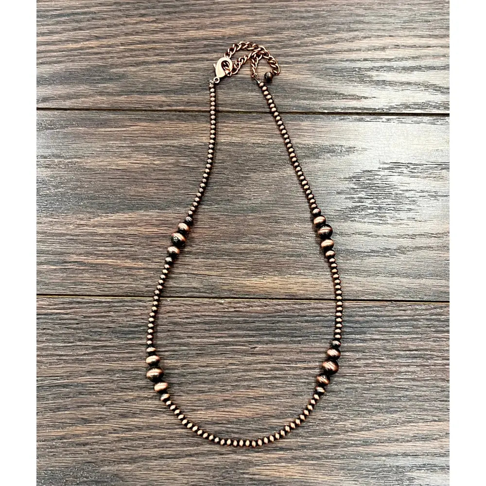 736971 22” Copper Western Bead Necklace