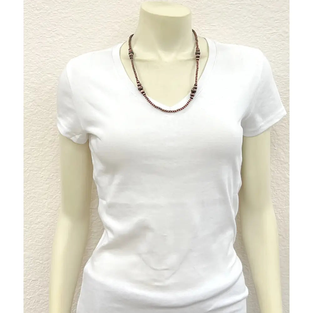 736971 22” Copper Western Bead Necklace