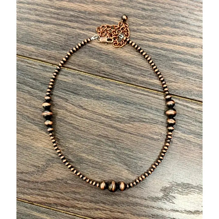 Jewelry 15’’ Copper Western Bead Necklace 734102