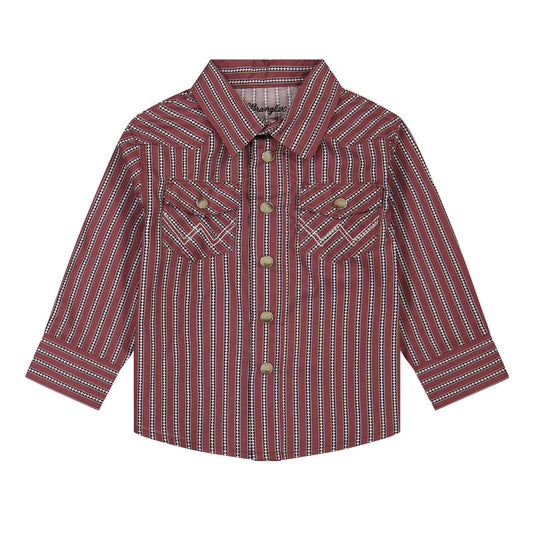 Shirts Boys Wrangler Baby Red Stripped Pearl Snap 112381494
