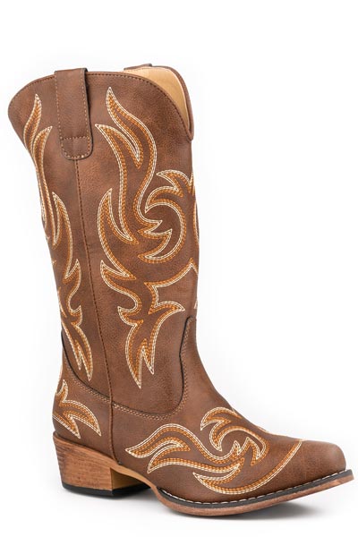 Boots Women’s Roper Brown Faux Leather Upper 09-021-0191-3809