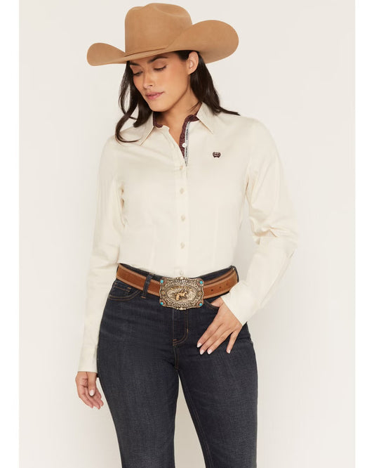 Shirts Women’s Cinch Long Sleeve Stripe Stretch MSW9165093