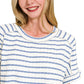 8602A Stripe Jacquard Round-neck Box Tee
