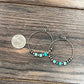 1.75" Hoop, Navajo Square Gemstone Earrings 726235 jewlery