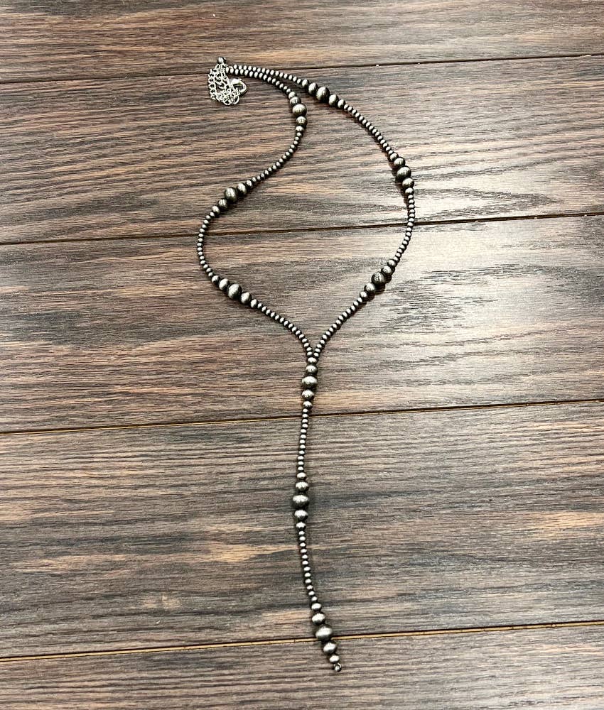 739367, Handmade 31" Clustered Navajo Bead Tassel Necklace’’’