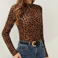 TO1494 Sheer Mesh Mock Neck Top
