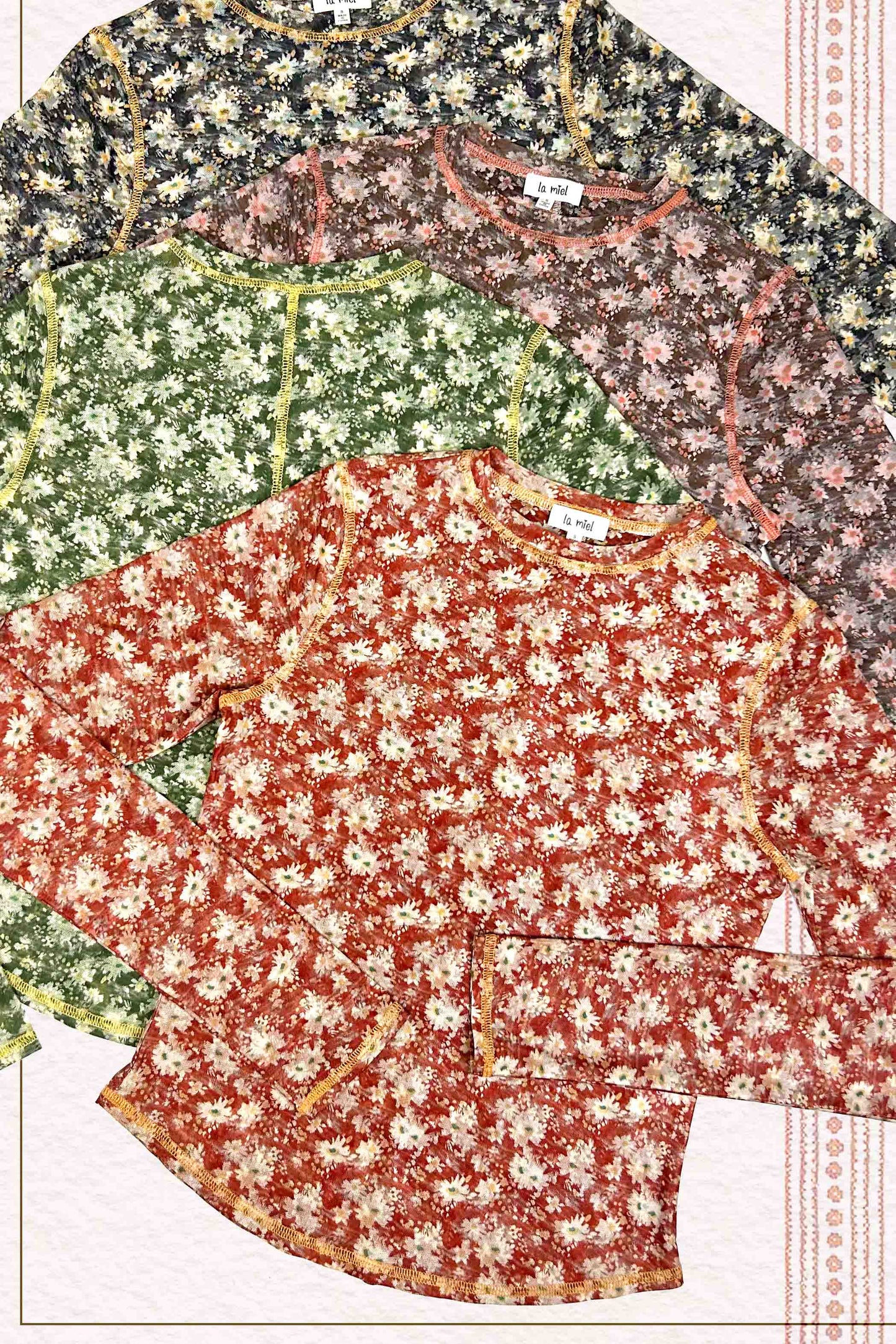 JCT7701-Floral Layer Top