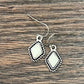 723867, 10mm Diamond-Cut White Turquoise Earrings