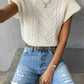 Outerwear Cable Knit Turtleneck Vest TO1830, CWOSWSL0141