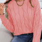 CWOSWL08519_WOMEN LOOSE FIT KNIT PULLOVER SWEATER Outerwear Women’s