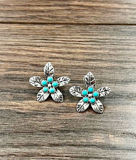 Floral Turquoise  Earrings 726402