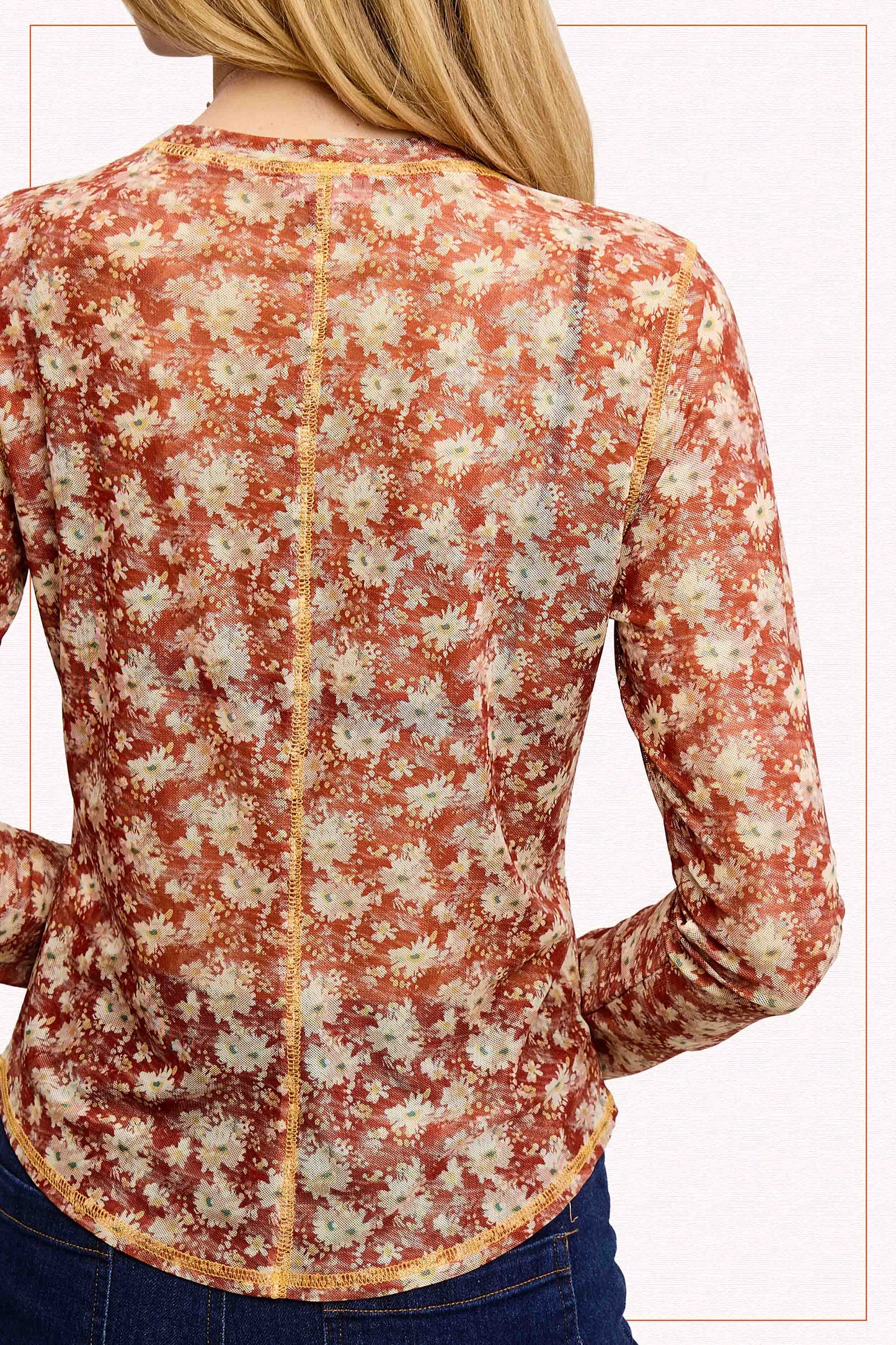 JCT7701-Floral Layer Top