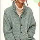 Outerwear Women’s Oversized Soft Quilted Button Down Jacket JKT1787