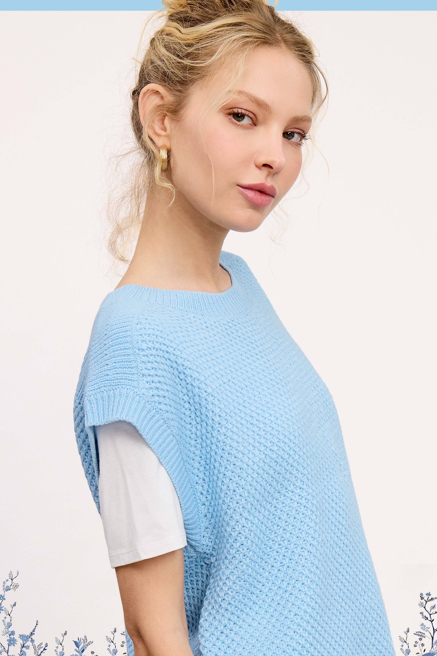 Knit Sweater Vest HDS3602 Outerwear Women’s