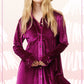 HCD9315-Soft Velvety Button Down Collar Dress