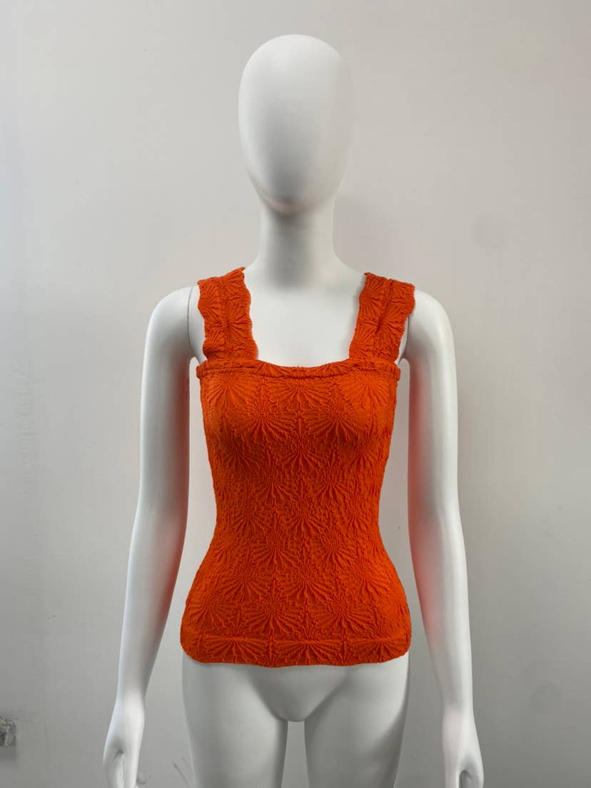 TO1527 Jacquard Knit Tank Top