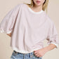 Shits Women’s Loose Fit Striped Short Sleeve Crew Neckline Top MCT7688