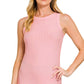 Ribbed Round Neck Tank Top 8491Y